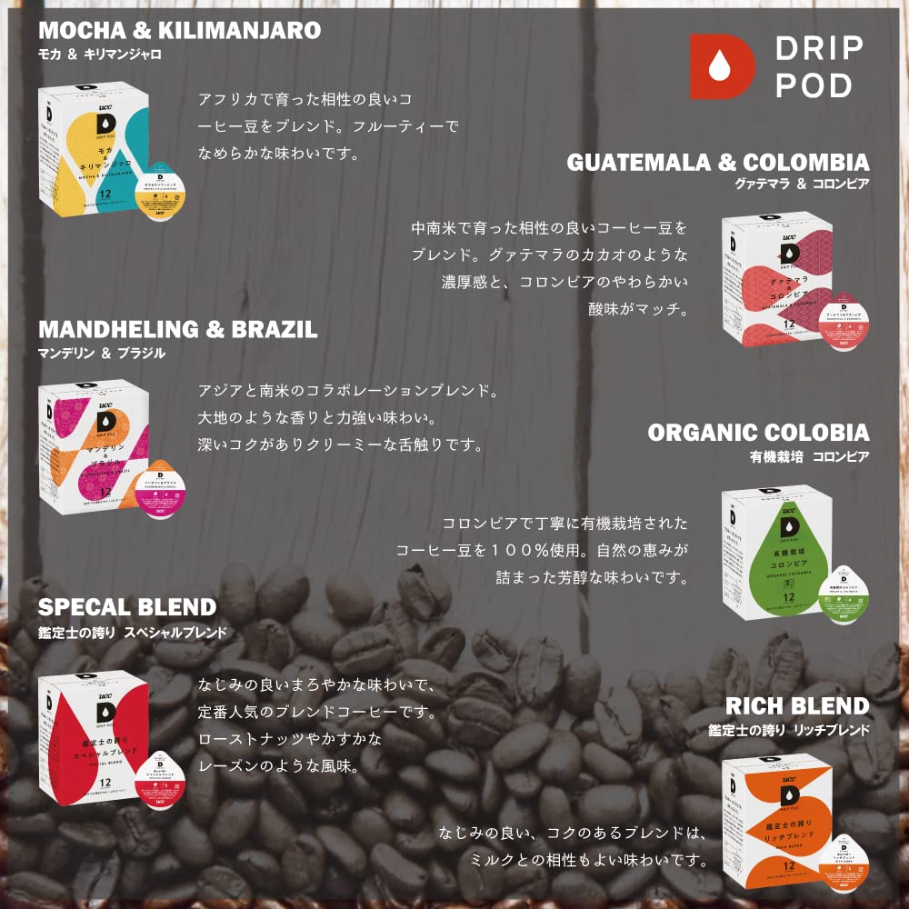 Amazon.co.jp: UCC ドリップポッド 専用カプセル お試し 飲み比べ